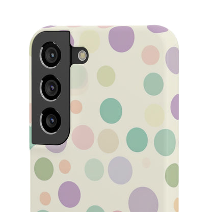 Playful Pastel Polka Dots - Slim Samsung S22 Phone Case