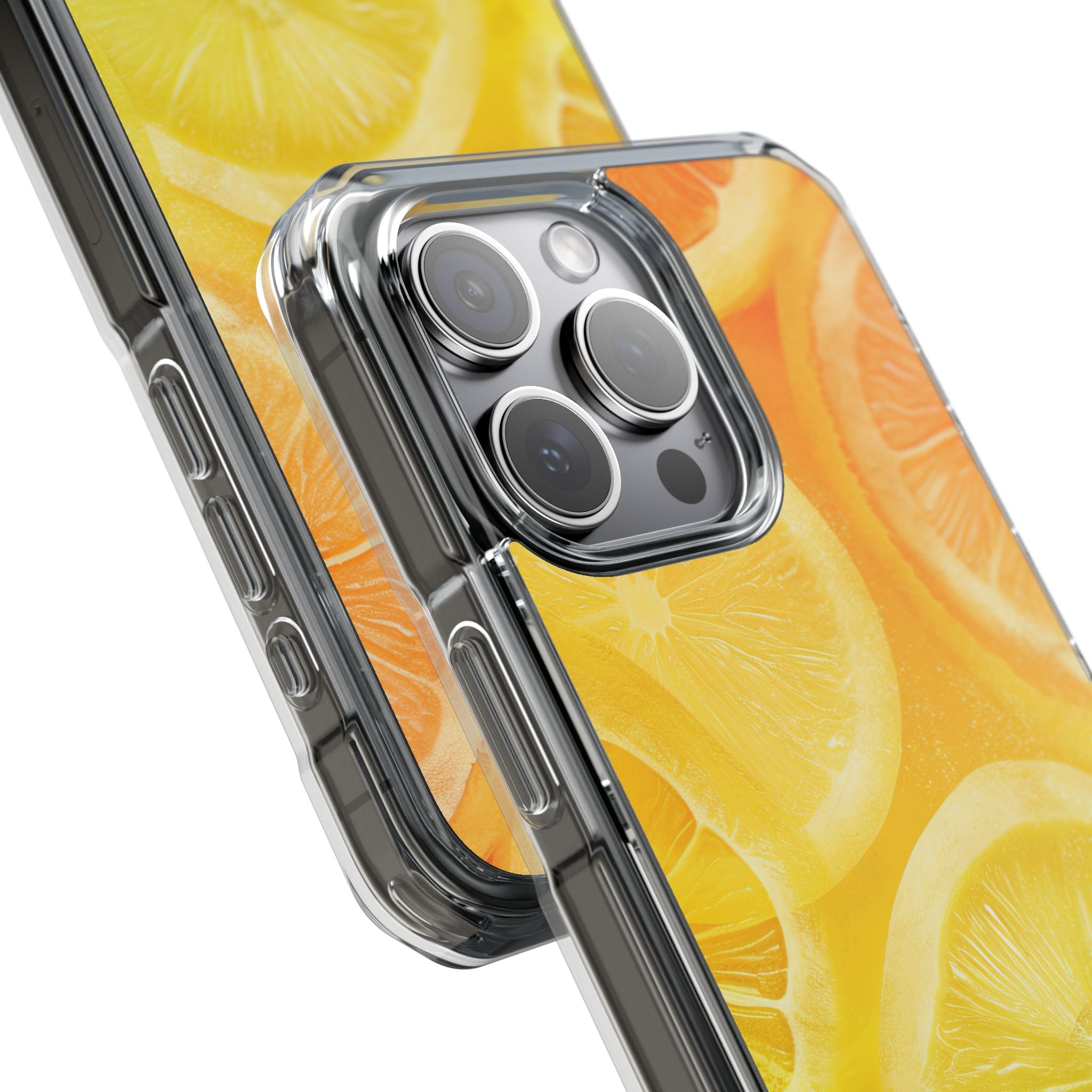 Citrus Splash Burst iPhone 15 - Impact Clear+