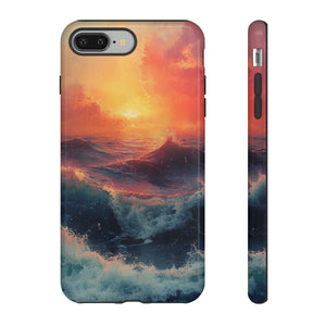 Pastel Waves at Sundown - Protective Phone Case