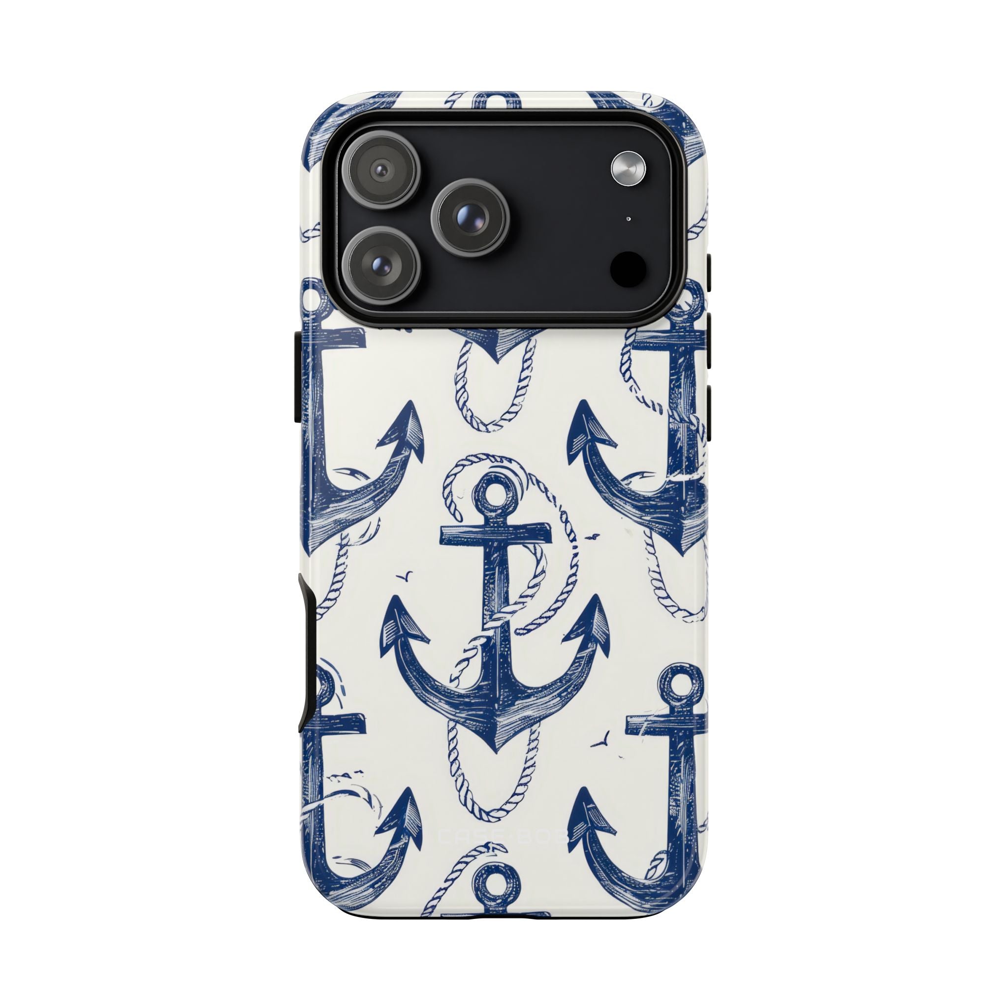 Navy Anchor Loop iPhone 17 Pro Max Case - Tough