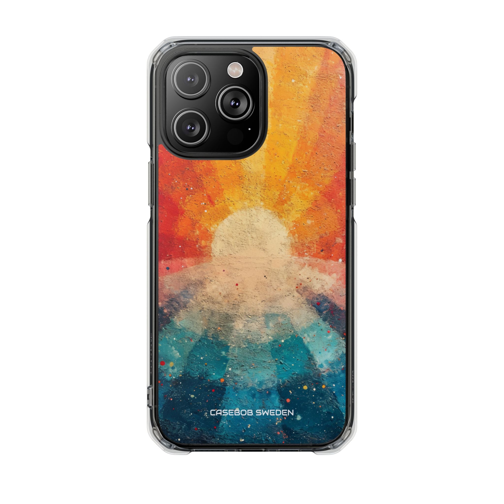 Sunburst Energy - Clear Impact iPhone 14 Phone Case