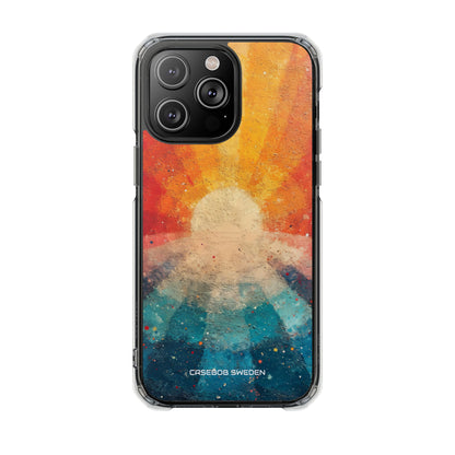 Sunburst Energy - Clear Impact iPhone 14 Phone Case