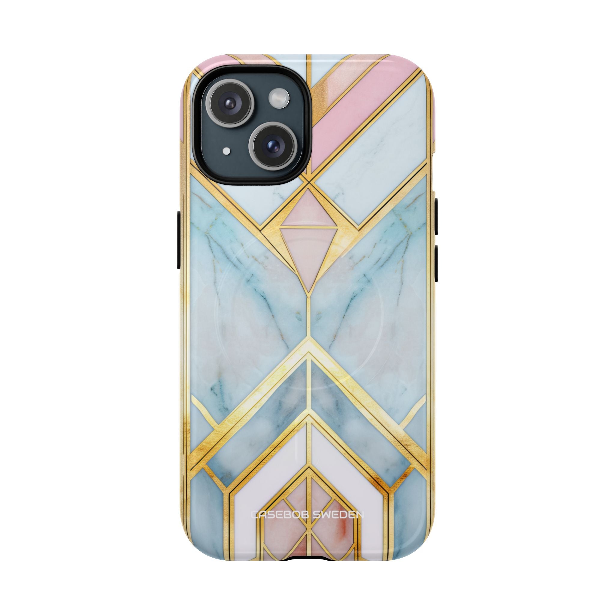 Gold Pink Art Deco - Tough + MagSafe® iPhone 15 Phone Case