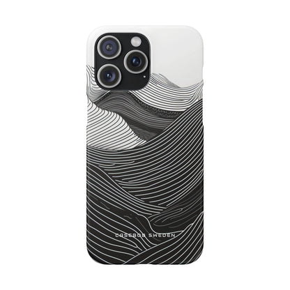 Undulating Horizon Waves iPhone 15 - Slim Phone Case