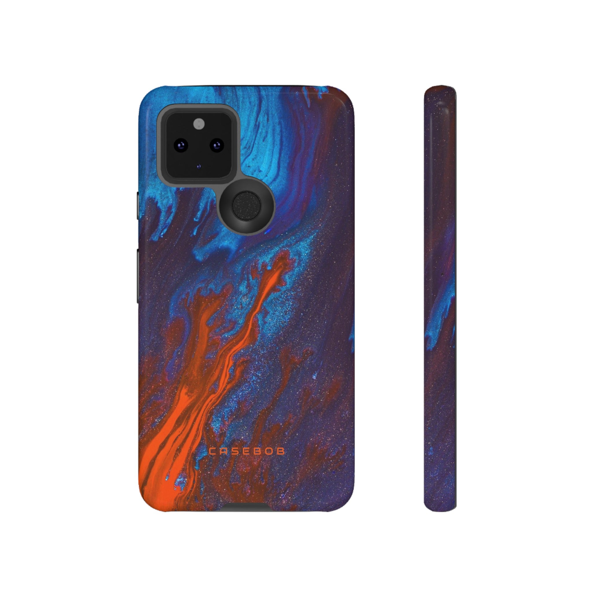 Orange Flame Ink Art - Protective Phone Case