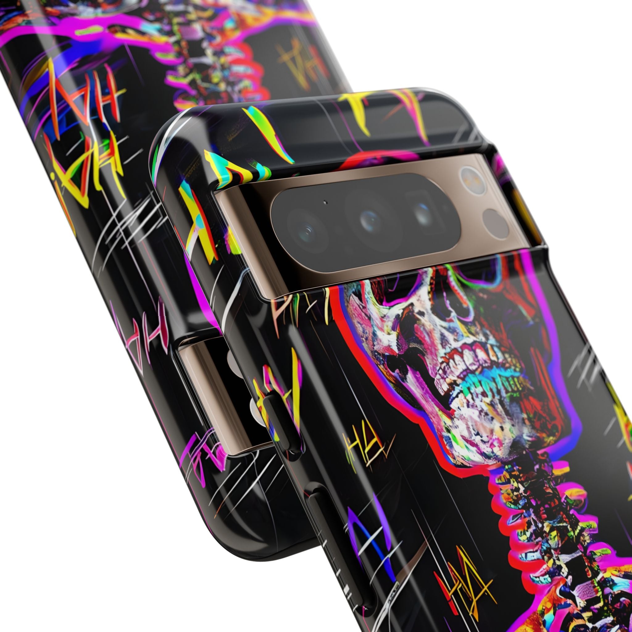 Neon Skeleton Laugh Google Pixel 8 Pro Case - Tough