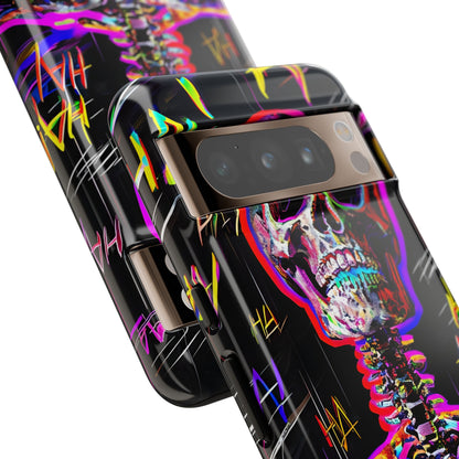 Neon Skeleton Laugh Google Pixel 8 Pro Case - Tough