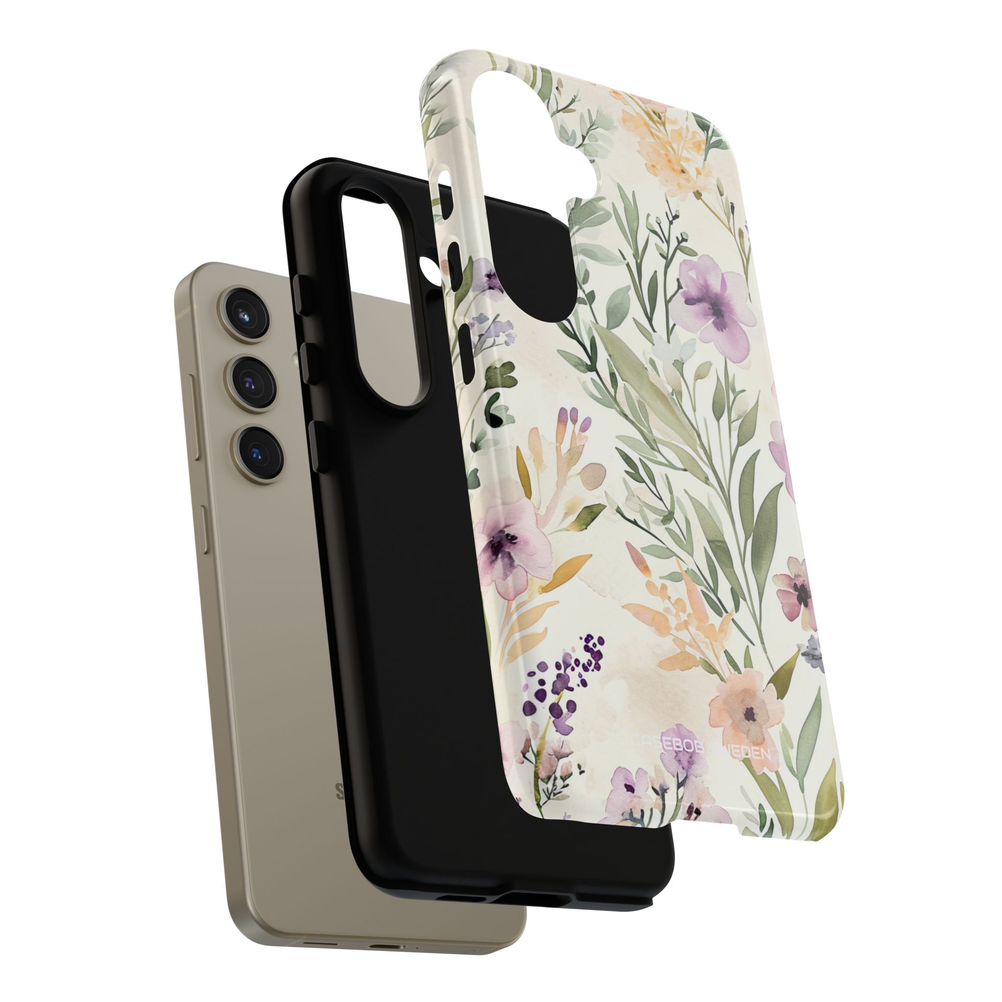 Soft Green Lavender Floral Pattern - Tough Samsung S24 Phone Case