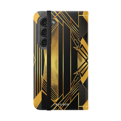 Golden Xcape - Samsung S23 Kotelo - Lompakkokotelo