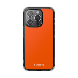 Orange Crayola | Handyhülle für iPhone (Clear Impact Case – magnetisch) 