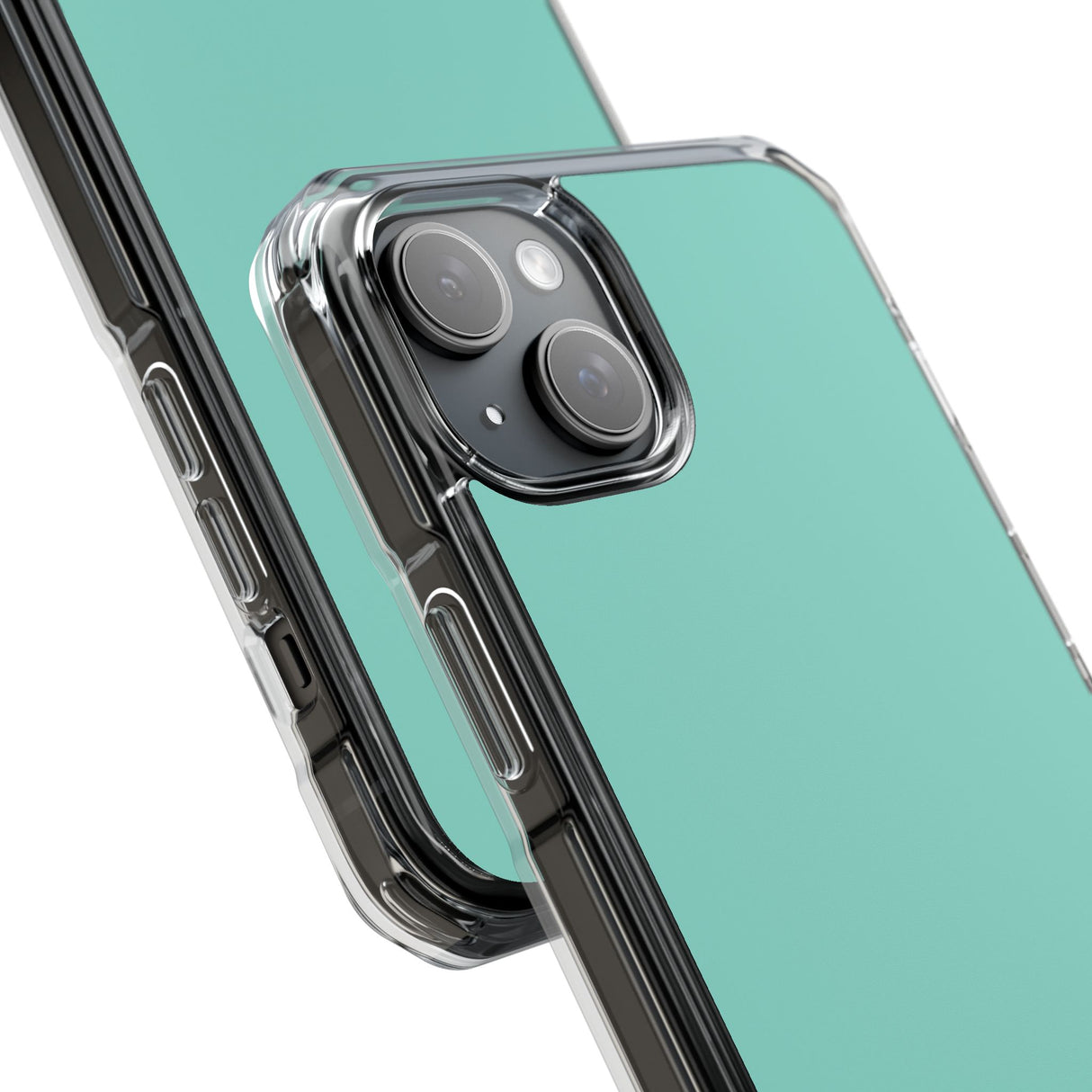 Middle Blue Green | Phone Case for iPhone (Clear Impact Case - Magnetic)