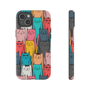 Colorful Cats - Protective Phone Case