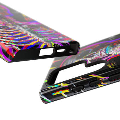 Neon Skeleton Laugh Samsung S24 Ultra Case - Tough