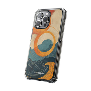 Retro Wave Dynamics - Phone Case for iPhone (Clear Impact - Magnetic)