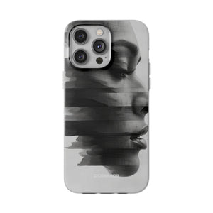 Abstract Glitch Portrait | Flexible Phone Case for iPhone