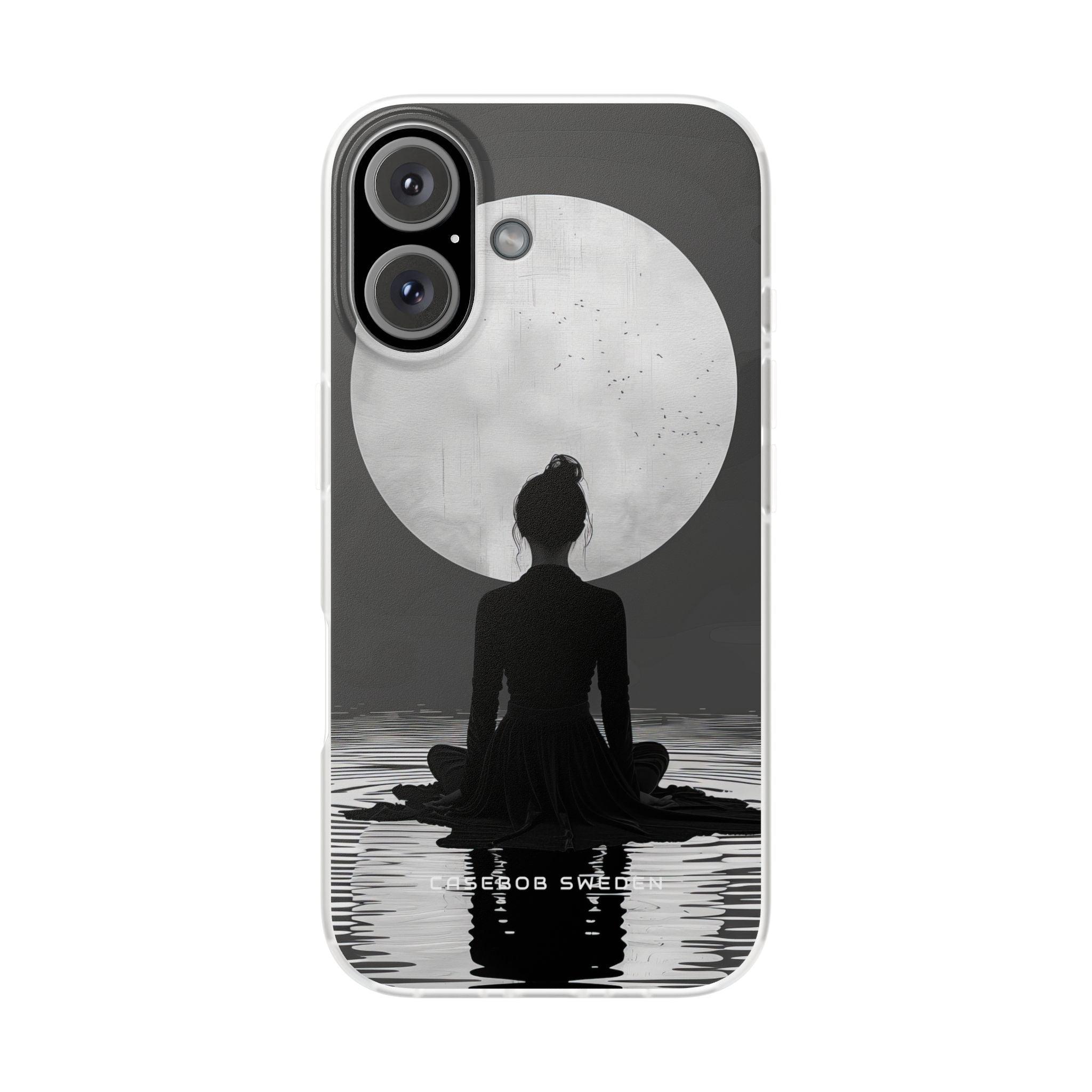 Zen Serenity Moon Reflection iPhone 16 - Flexi Phone Case