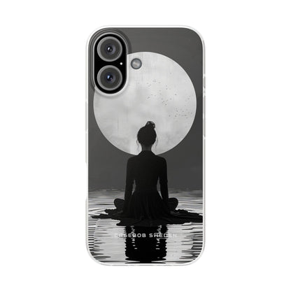 Zen Serenity Moon Reflection iPhone 16 - Flexi-Telefonhülle