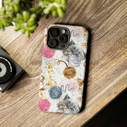 Cute Kitten Pattern - Protective Phone Case