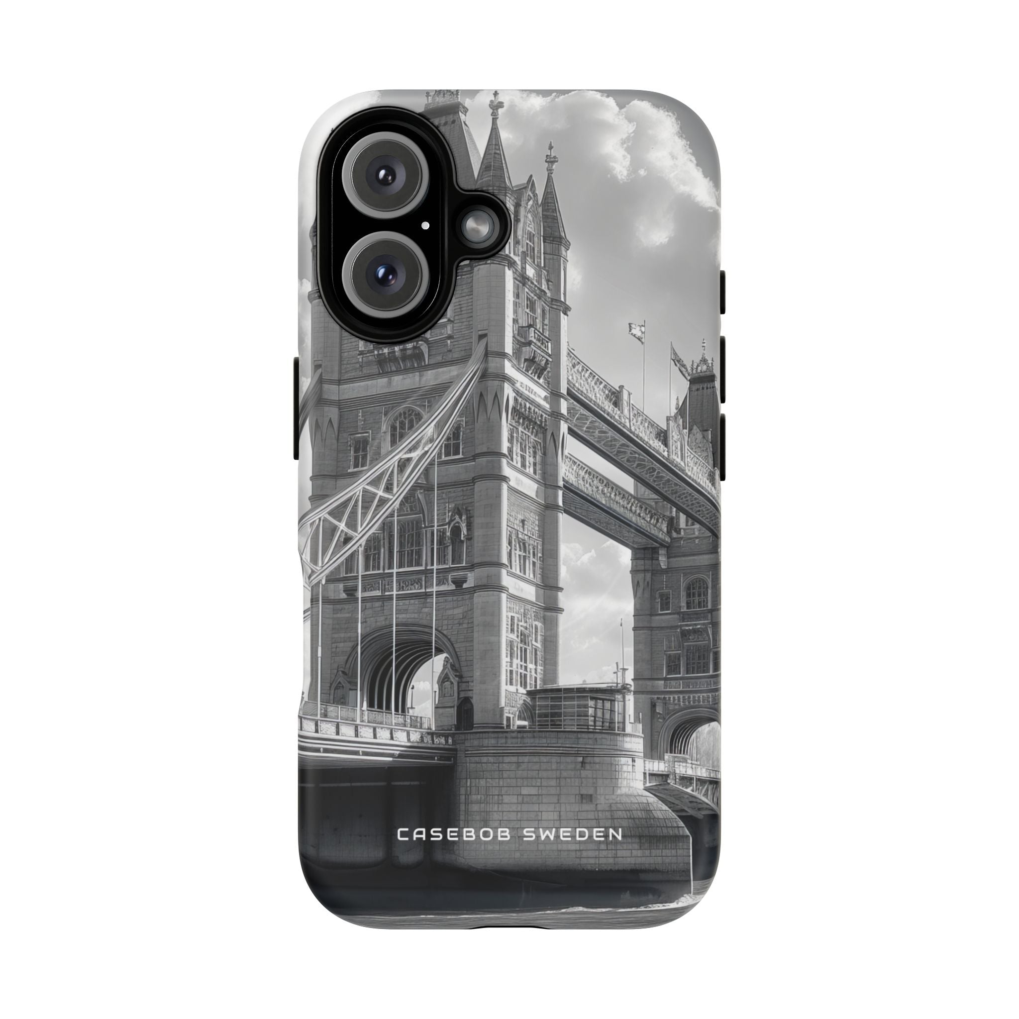 Tower Bridge Monochrome Architecture Study iPhone 16 | Tough+ Phone Case