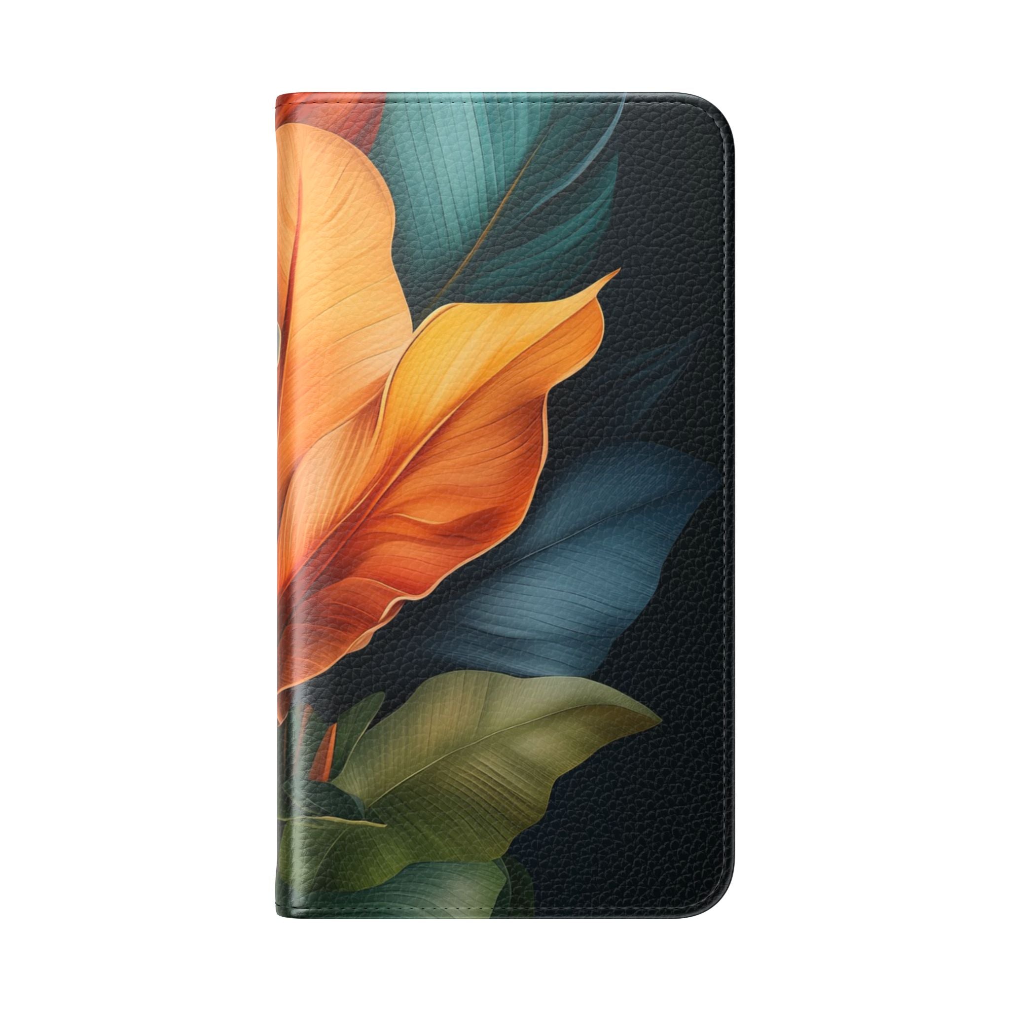 Tropical Ember Leaves - Samsung S23 Case - Wallet