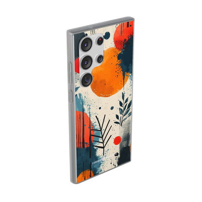 Orange Blue Splash - Flexi Samsung S23 Phone Case