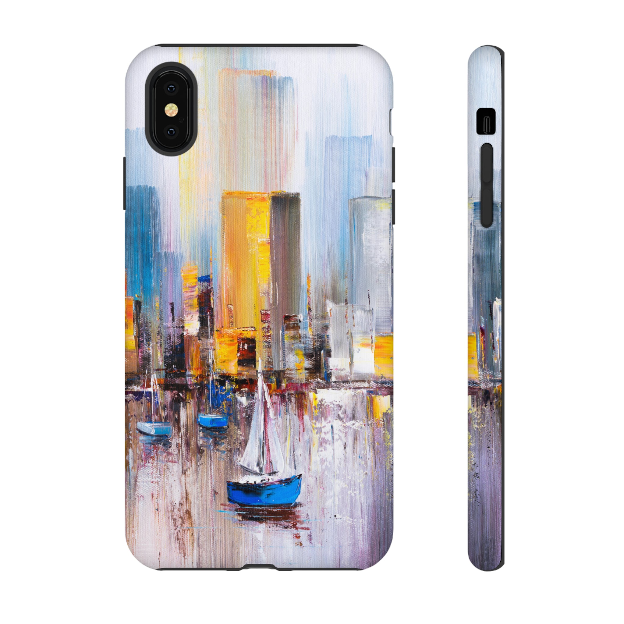 Oil Painting - Manhattan Bay - Protective Phone Case