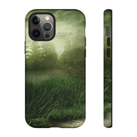 Foggy Green Landscape - Protective Phone Case