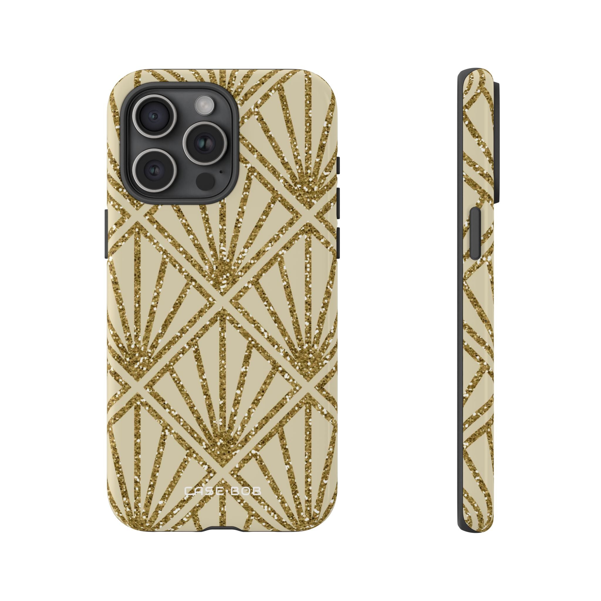 Gold Diamond Radiance iPhone 15 Pro Max Case - Tough