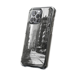 Noir Urban Serenity - Phone Case for iPhone (Clear Impact - Magnetic)