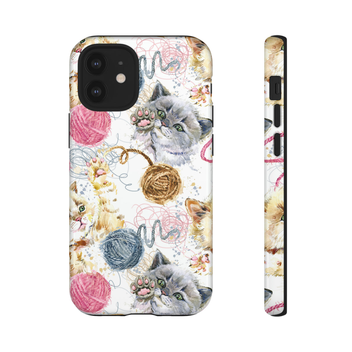 Cute Kitten Pattern - Protective Phone Case