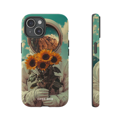 Sunflower Astronaut iPhone 15 Case - Tough