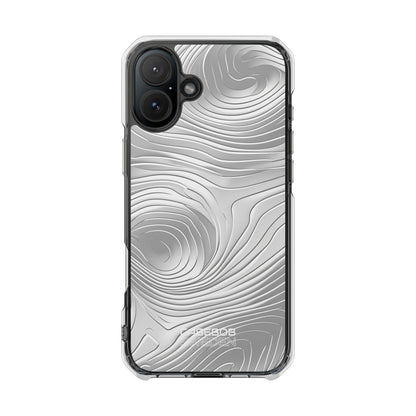 Monochrome Flow Lines iPhone 16 - Impact Clear+