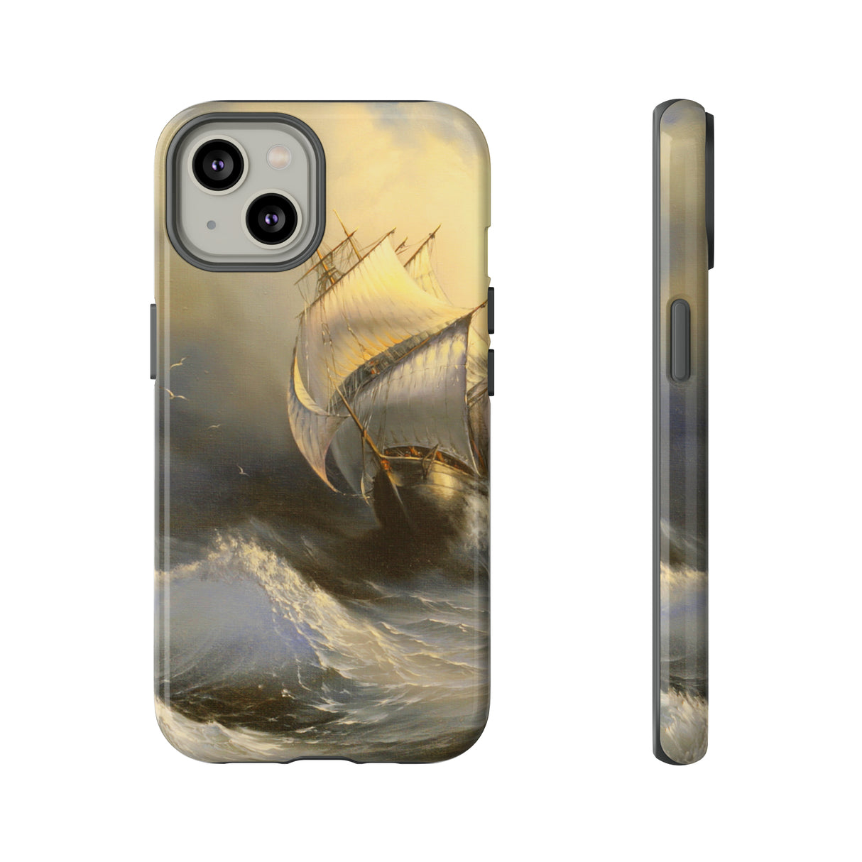 Oil painting - Ancient sailing vessel - Protective Phone Case