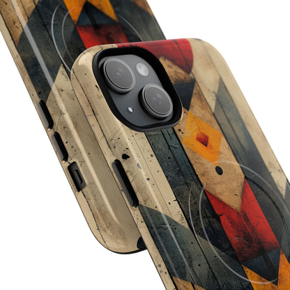 Geometric Fire Rise iPhone 15 - Tough+