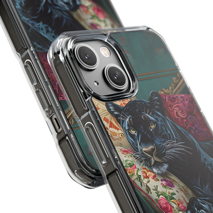 Panther on Vintage Chaise iPhone Case - Impact
