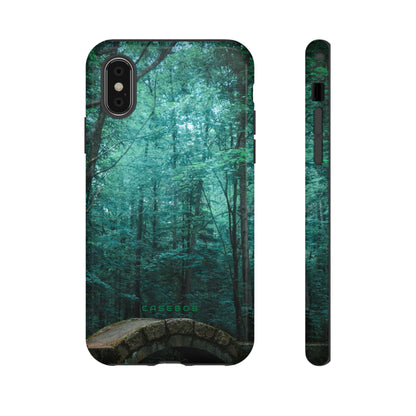 Mystical Forest with Stone Bridge - Protective Phone Case