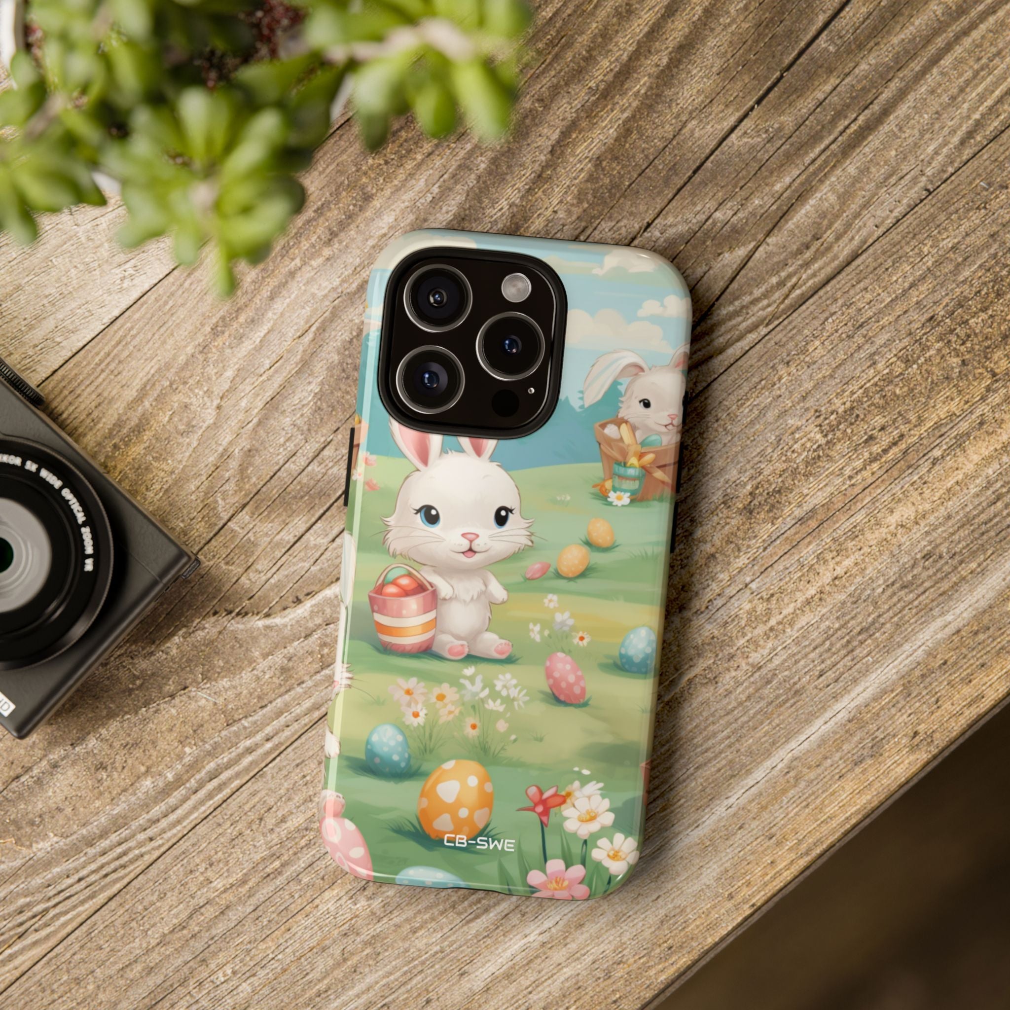 Bunnies Hunt Eggs - iPhone Case