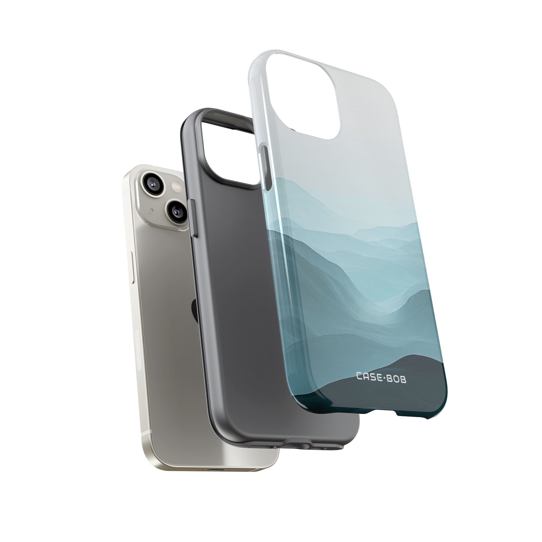 Teal Mist Mountains iPhone 14 Case - Tough