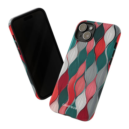 Leaf Cascade Teal iPhone 15 Plus Case - Tough