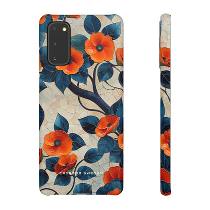 Orange Blossoms Mosaic Harmony Samsung S20 - Slim Phone Case