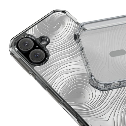 Monochrome Flow Lines iPhone 16 - Impact Clear+
