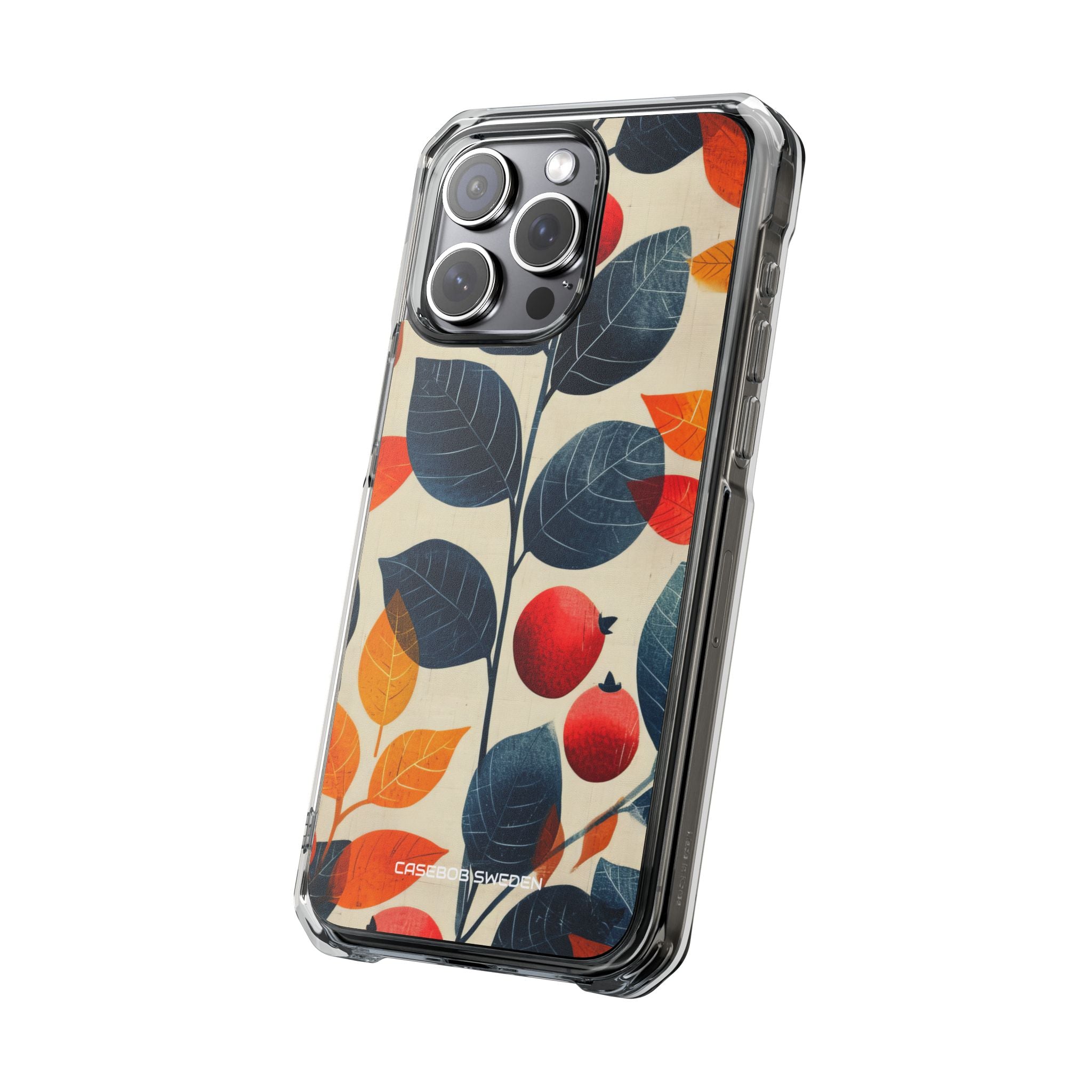 Autumn Nature Pattern - Clear Impact iPhone 15 Phone Case