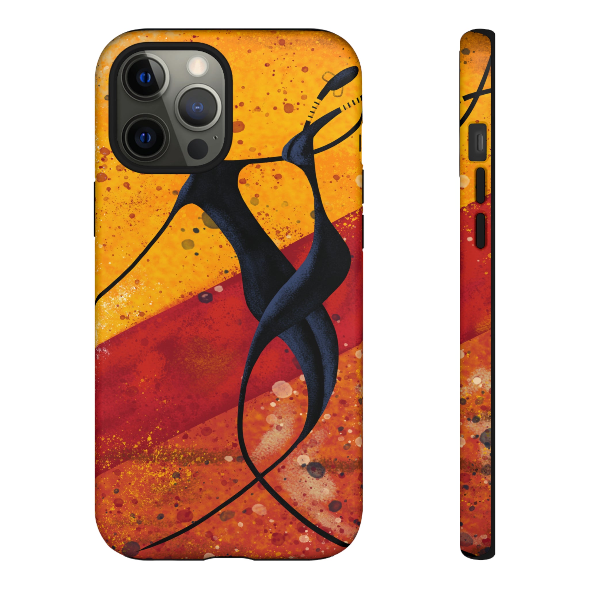 Oil painting - African couple dance - Protective Phone Case