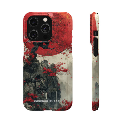 Zen Serenity in Red Harmony iPhone 14 - Slim Phone Case