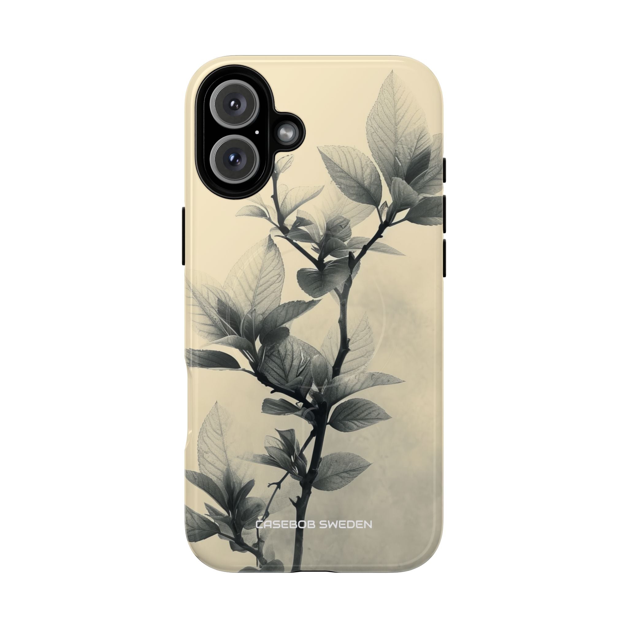 Beige Branch Art - Tough + MagSafe® iPhone 16 Phone Case