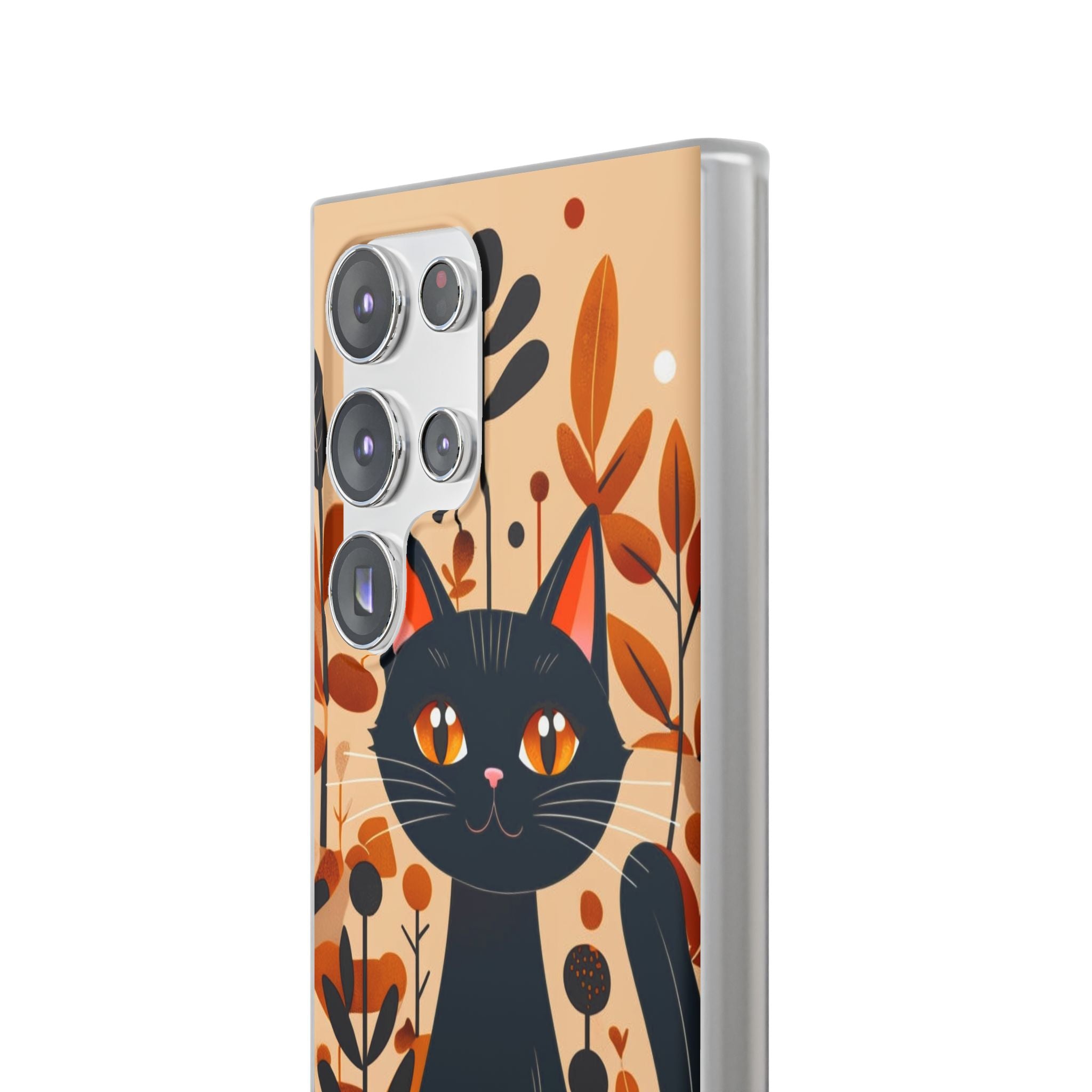 Black Cat Glow Samsung S23 Ultra Case - Soft