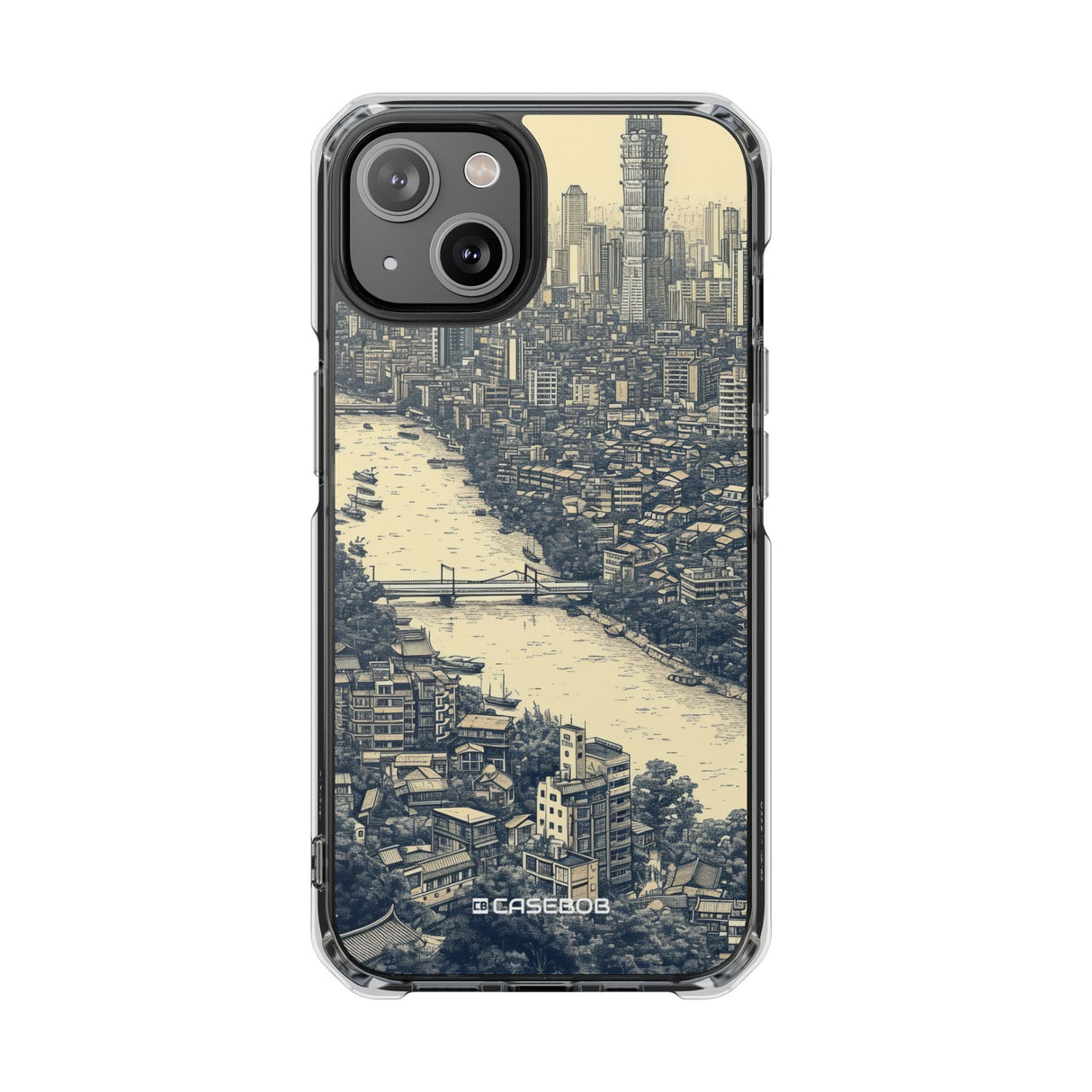 Nostalgic Metropolis - Phone Case for iPhone (Clear Impact - Magnetic)