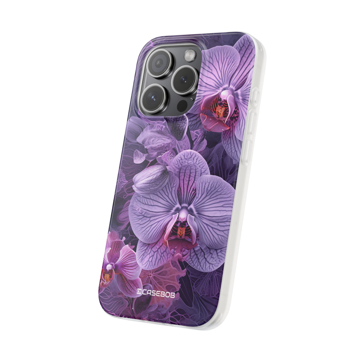 Strahlendes Orchideen-Design | Handyhülle für iPhone (flexible Hülle) 