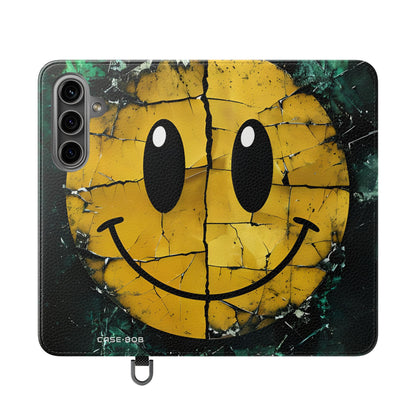Cracked Smiley - Samsung S24 Case - Lompakko
