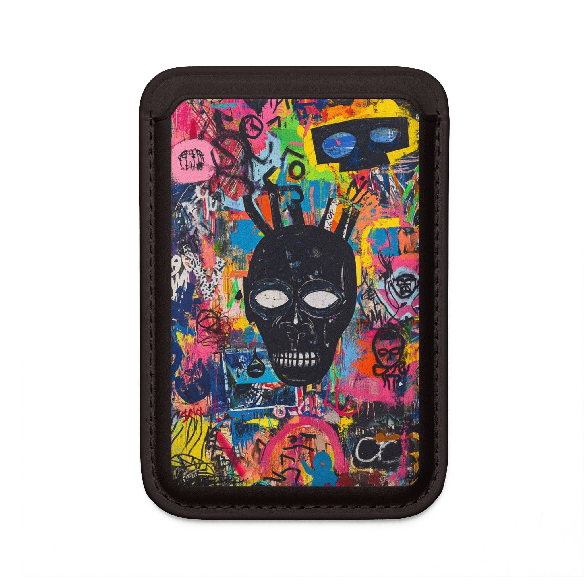 Neon Skull Burst Wallet – MagSafe Ready